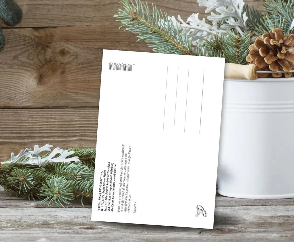 Postkarten Krippe Simone Riedel - Jesaja 9,5