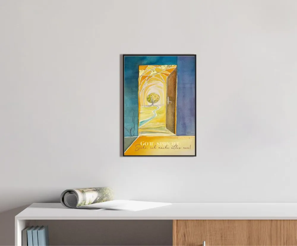 Poster Jahreslosung 2026 Simone Riedel DIN A4 - Offenbarung 21,5