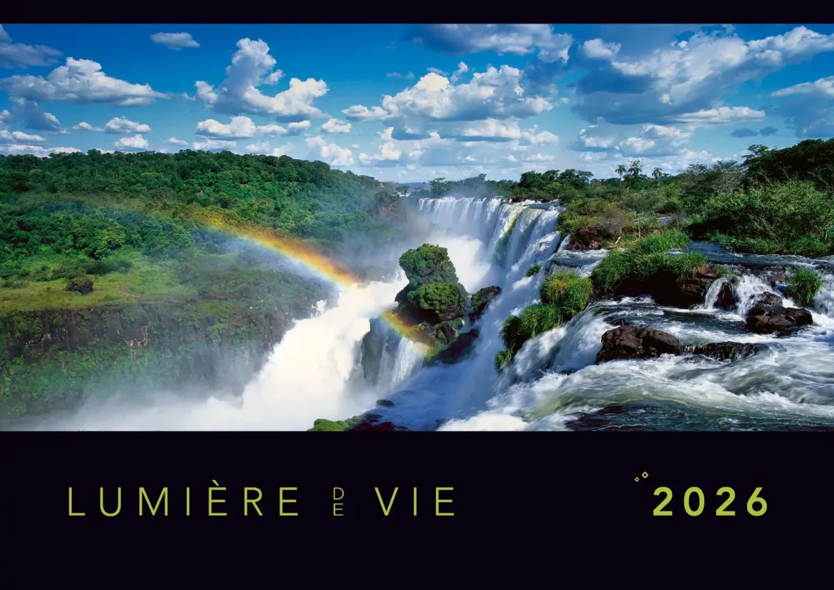 Lumière de vie, calendrier mensuel - Format : fermé A4 / ouvert p