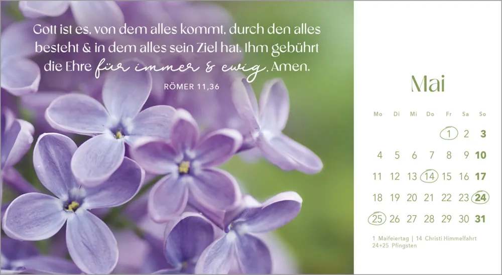 Augenblicke der Anbetung - Postkartenkalender mit Blumenfotos