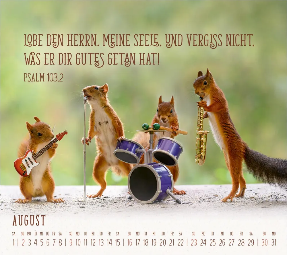 Du sorgst für mich - Tischkalender Postkartenformat