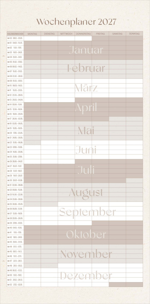 Kalender Alltag voller Liebe - Familien-Terminplaner