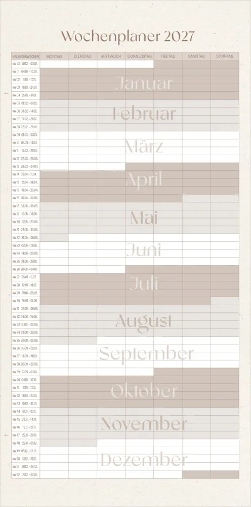 Kalender Alltag voller Liebe - Familien-Terminplaner