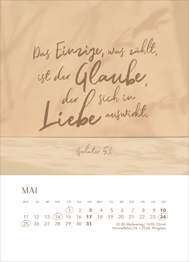 Hoffnung für immer - Tischkalender mit Holzaufsteller