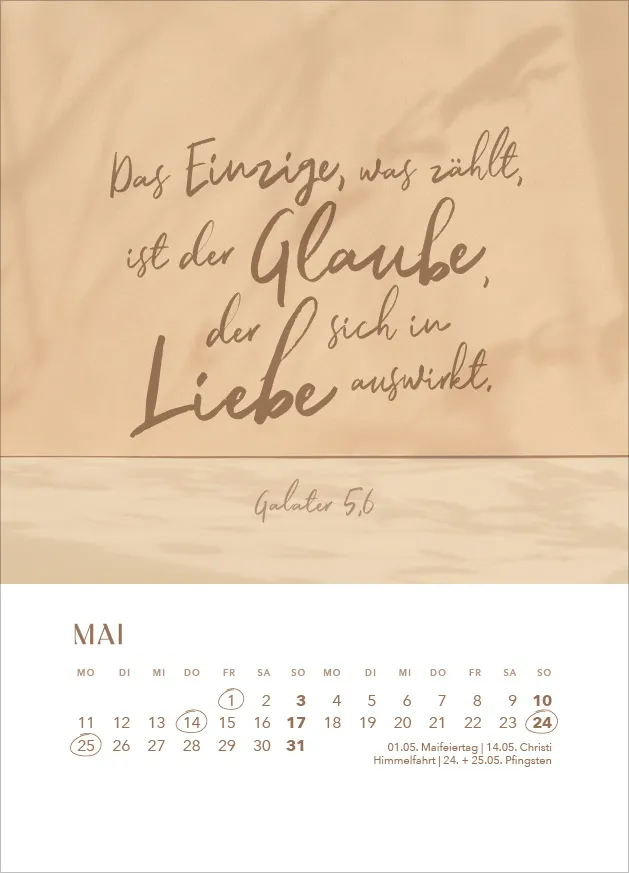 Hoffnung für immer - Tischkalender mit Holzaufsteller