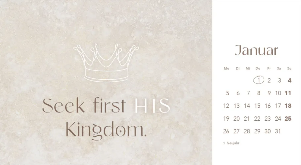 Leben in seiner Gegenwart - Tischkalender