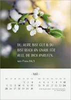 Zarte Blumengrüsse - Tischkalender mit Holzaufsteller