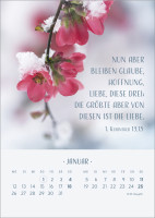 Zarte Blumengrüsse - Tischkalender mit Holzaufsteller