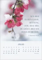 Zarte Blumengrüsse - Tischkalender mit Holzaufsteller