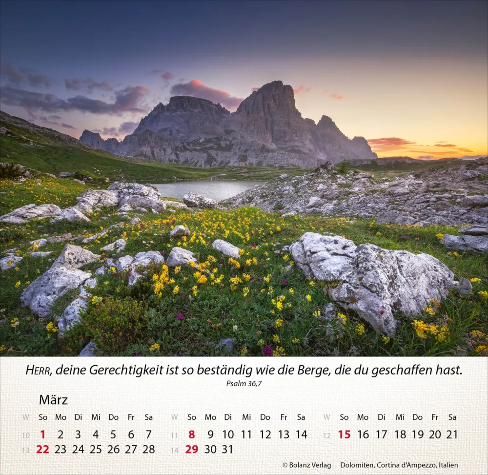 Berge - Tischkalender