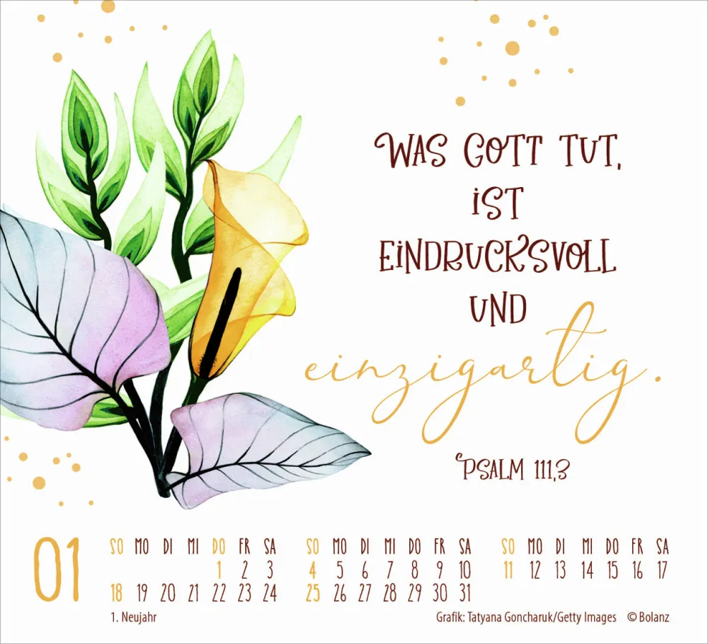 Kalender Geschützt in seiner Hand - Minikalender