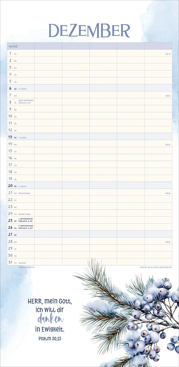 Kalender Familienplaner für uns