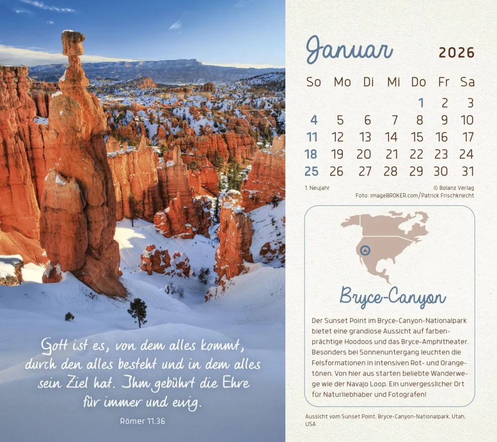 Kalender Faszinierende Schöpfung - Tischkalender