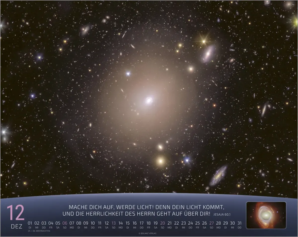 Kalender Du bist nicht fern - Das Universum - ein Gedanke Gottes, Panorama-Super-Wandkalender