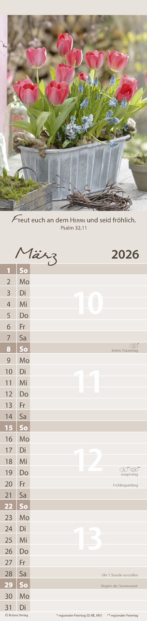 Von mir zu dir - Streifenterminalkalender