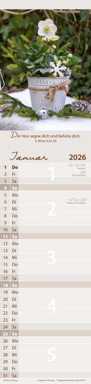 Von mir zu dir - Streifenterminalkalender