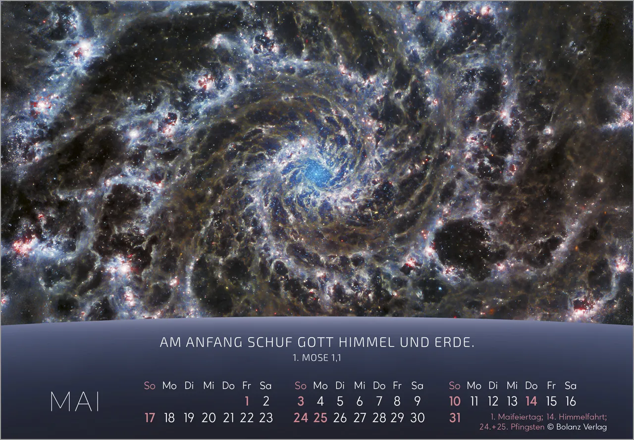 Kalender Du bist nicht fern - Das Universum - ein Gedanke Gottes, Panoramakalender