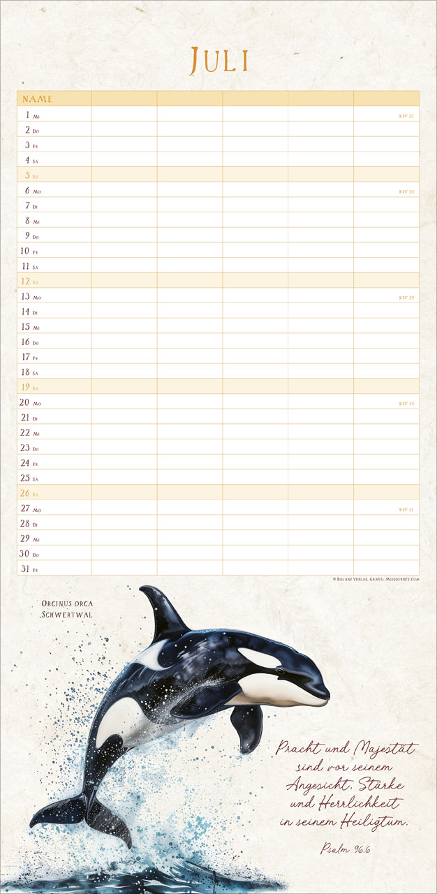 NaturWunder des Schöpfers - Stilvolle Familienplaner