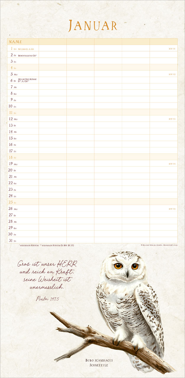 NaturWunder des Schöpfers - Stilvolle Familienplaner