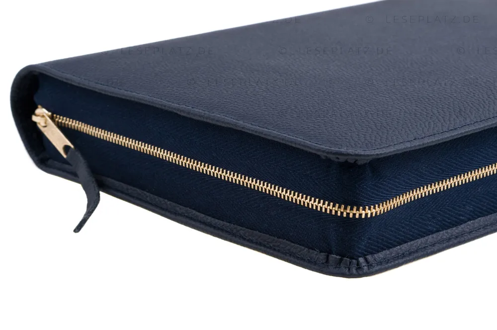 Étui pour Bible Schlachter 2000 édition de poche - Cuir de vachette, grain fin, noir