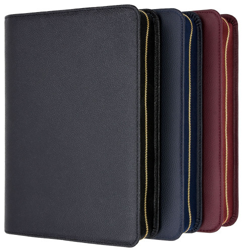 Étui pour Bible Schlachter 2000, édition en gros caractères - Cuir de vachette, grain fin,...