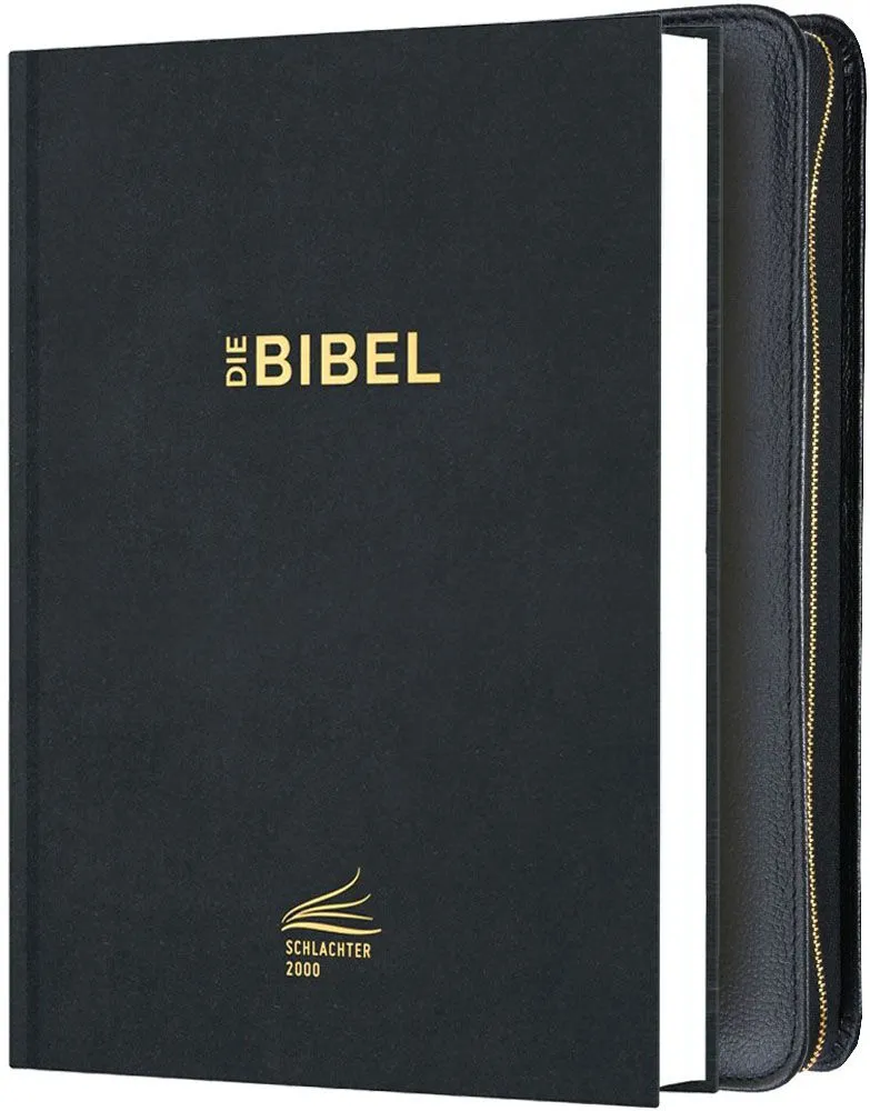 Édition standard Schlachter 2000 avec étui en cuir véritable - Étui en cuir véritable légèrement...