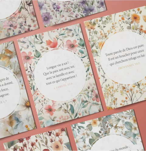 Coffret de 100 mini-cartes - 100 versets sur l'amour de Dieu