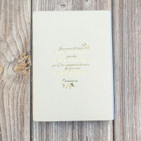 Bible Segond 21 Journal de bord -  couverture souple, toile blanche avec motifs dorés