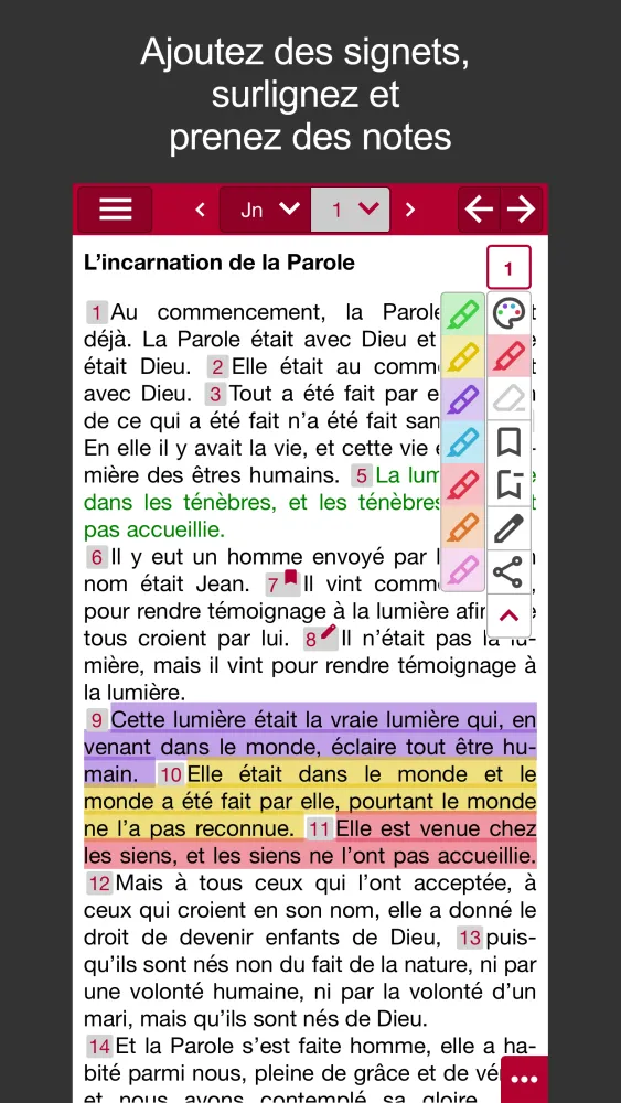 Bible d'étude - Segond 21 et autres versions - Application