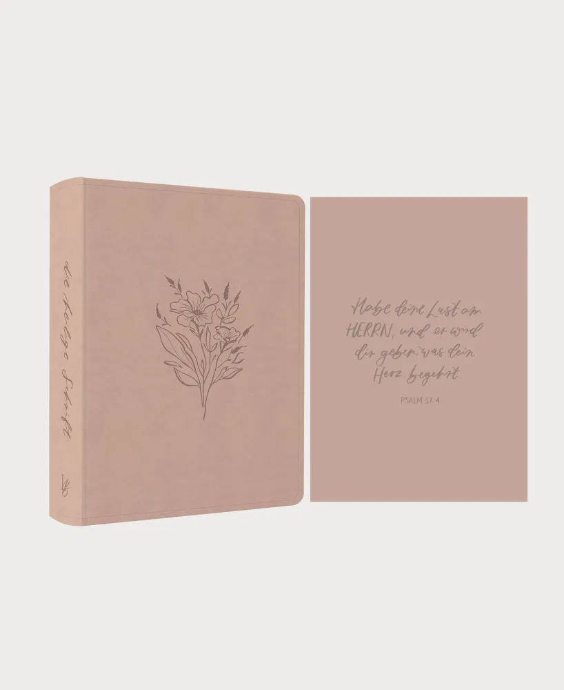Schlachter Liebezurbibel (Schreibrandbibel Blush) - Flexibler Kunstledereinband - Lachs mit...
