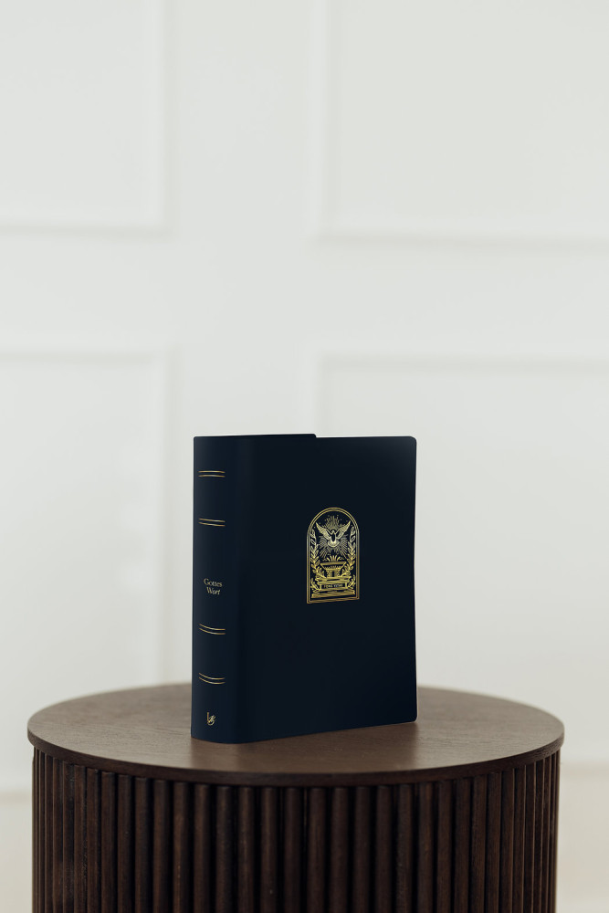 Schlachter Liebezurbibel (Schreibrandbibel Fons Vitae) - Flexibler Kunstledereinband - Blau mit...