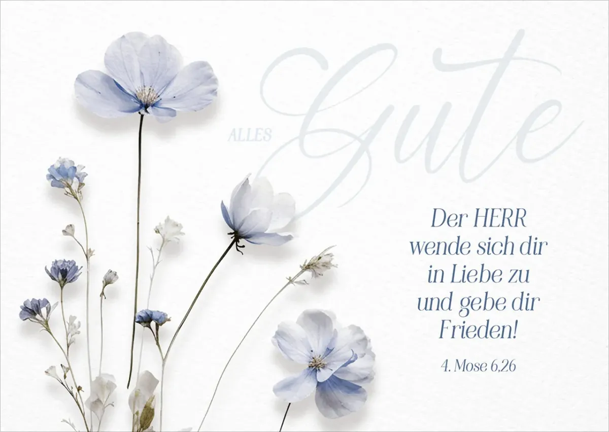 Postkarte Alles Gute - 4. Mose 6,26