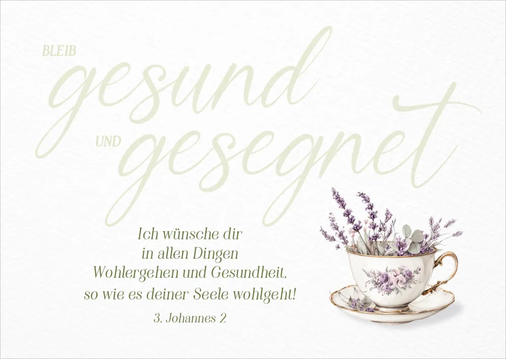 Postkarte Gesundheit - 3. Johannes 2