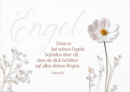 Postkarte Engel - Psalm 91,11