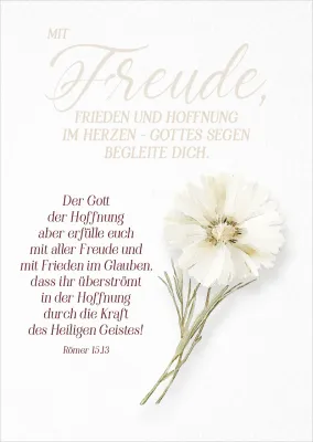 Postkarte Freude - Römer 15,13