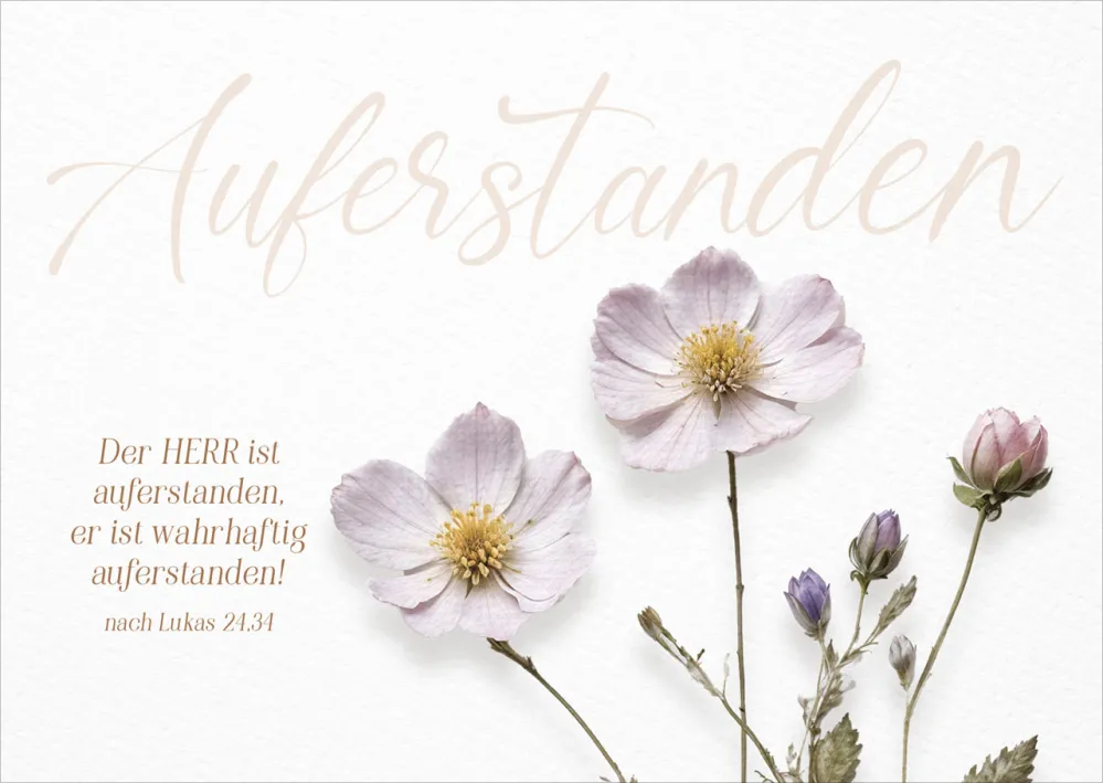 Postkarte Ostern - nach Lukas 24,34