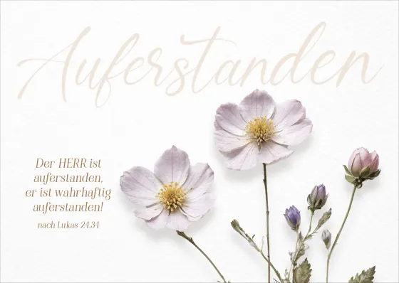 Postkarte Ostern - nach Lukas 24,34