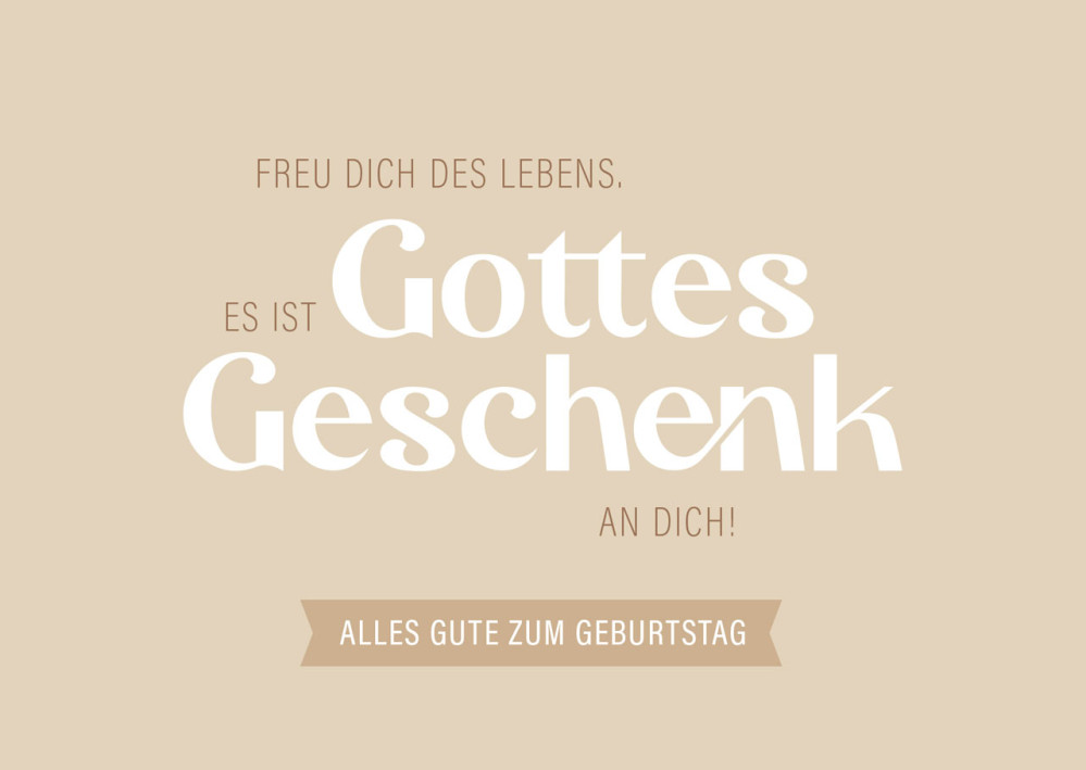 Postkarte Gottes Geschenk an Dich - Johannes 10,10
