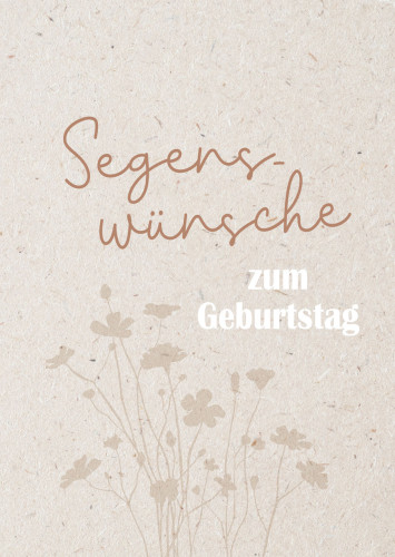 Postkarte Segenswünsche zum Geburtstag - siehe 1. Korinther 10