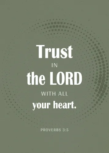 Postkarte Trust in the Lord with all your heart - PROVERBS 3:5
