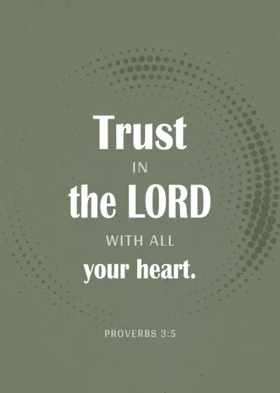 Postkarte Trust in the Lord with all your heart - PROVERBS 3:5