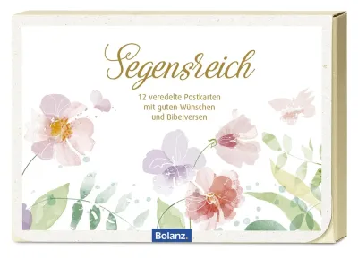 Postkartenbox Segensreich - 12 verschiedene Postkarten in einer Box mit Magnetverschluss