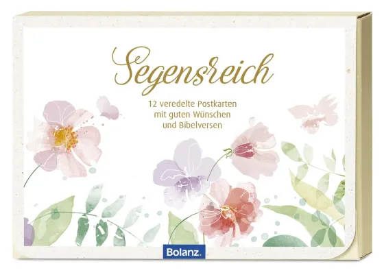 Postkartenbox Segensreich - 12 verschiedene Postkarten in einer Box mit Magnetverschluss