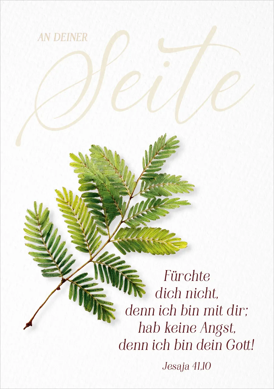Faltkarte Jahreslosung 2027 Zweig - Jesaja 41,10