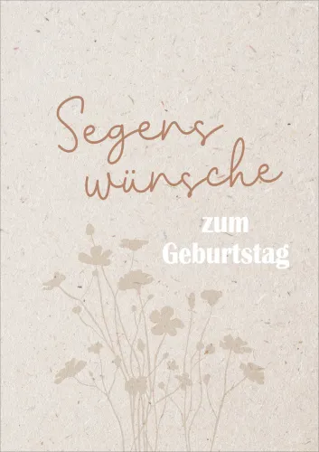 Faltkarte Segenswünsche zum Geburtstag - siehe 1. Korinther 10