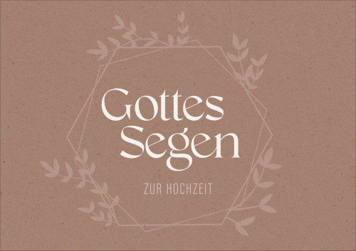 Faltkarte Gottes Segen zur Hochzeit - Römer 13,8