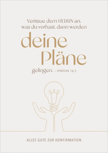 Faltkarte Konfirmation - Sprüche 16,3