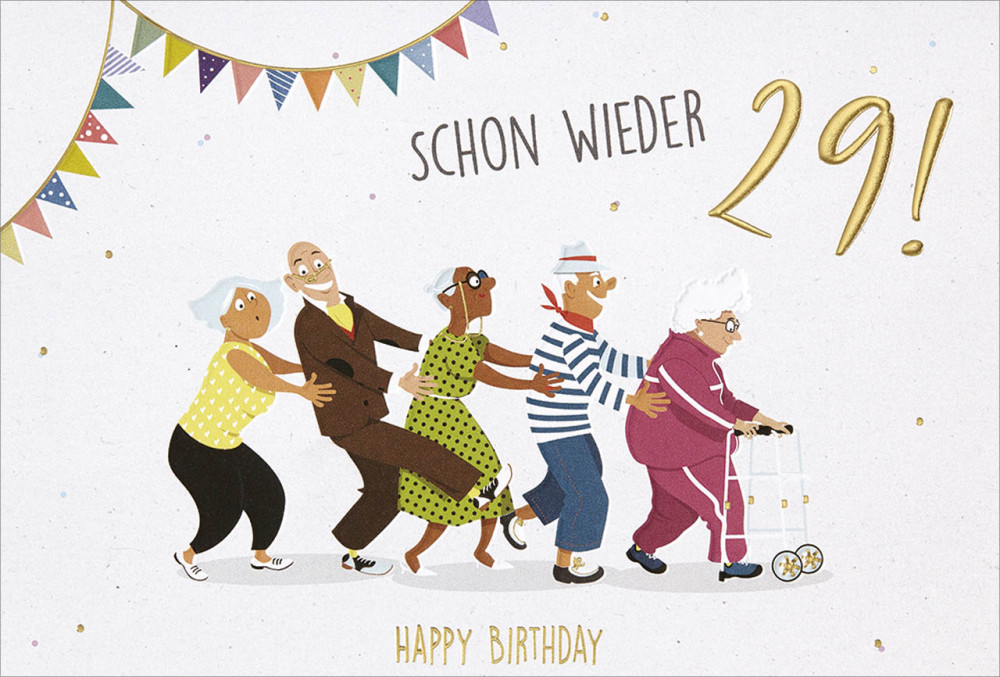 Faltkarte Schon wieder 29! - nach Jesaja 40,31