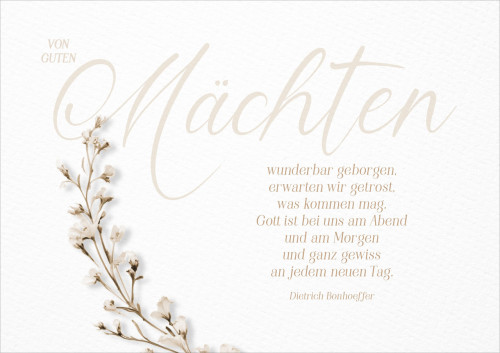 Faltkarte Trauer Dietrich Bonnhoeffer