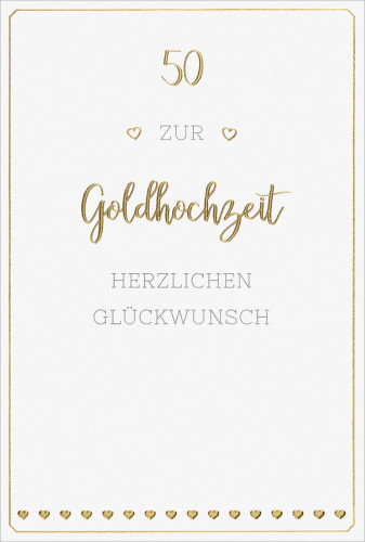 Faltkarte Goldhochzeit 50